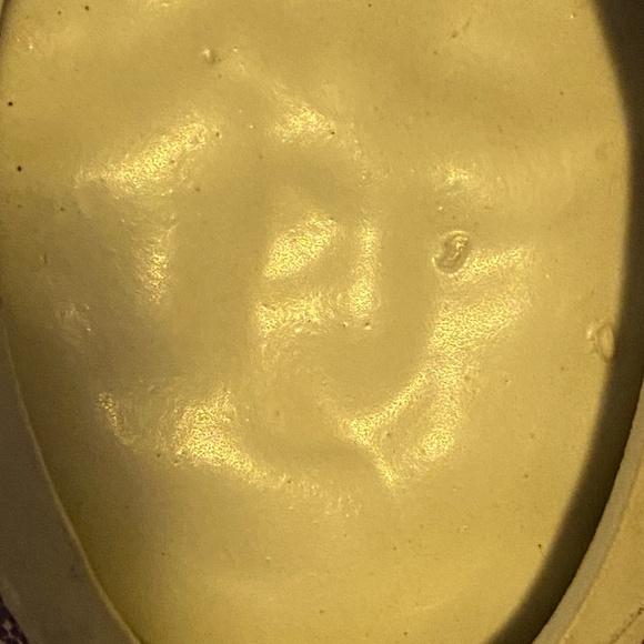 Vintage stoneware hand painted soap & sponge dish, trinket dish, - Picture 13 of 15